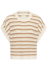 Part Two Belisia Linen/Cotton Blend Sleeveless Pullover in French Oak Stripe