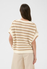 Part Two Belisia Linen/Cotton Blend Sleeveless Pullover in French Oak Stripe