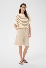 Part Two Belisia Linen/Cotton Blend Sleeveless Pullover in French Oak Stripe