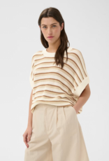 Part Two Belisia Linen/Cotton Blend Sleeveless Pullover in French Oak Stripe