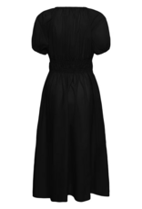 Part Two Bodilla 100% Organic Cotton Puff Sleeve Dress in Black