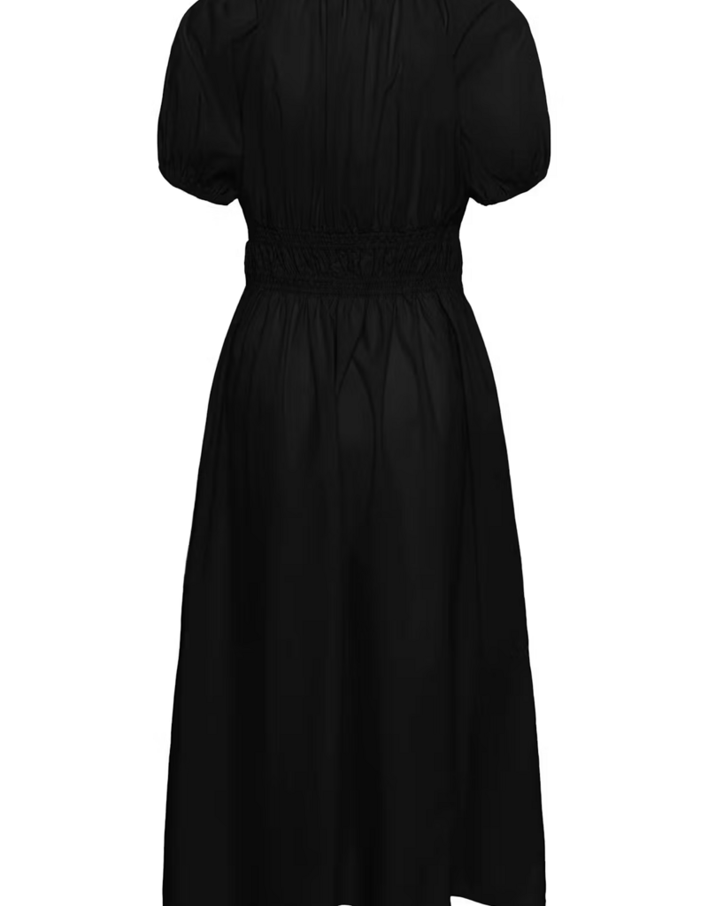 Part Two Bodilla 100% Organic Cotton Puff Sleeve Dress in Black
