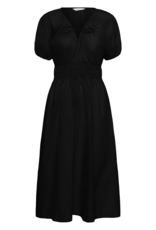 Part Two Bodilla 100% Organic Cotton Puff Sleeve Dress in Black