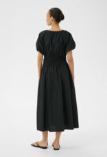 Part Two Bodilla 100% Organic Cotton Puff Sleeve Dress in Black