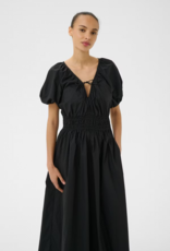 Part Two Bodilla 100% Organic Cotton Puff Sleeve Dress in Black