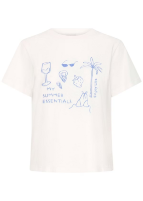 ICHI Novola Cotton Embroidered T-Shirt