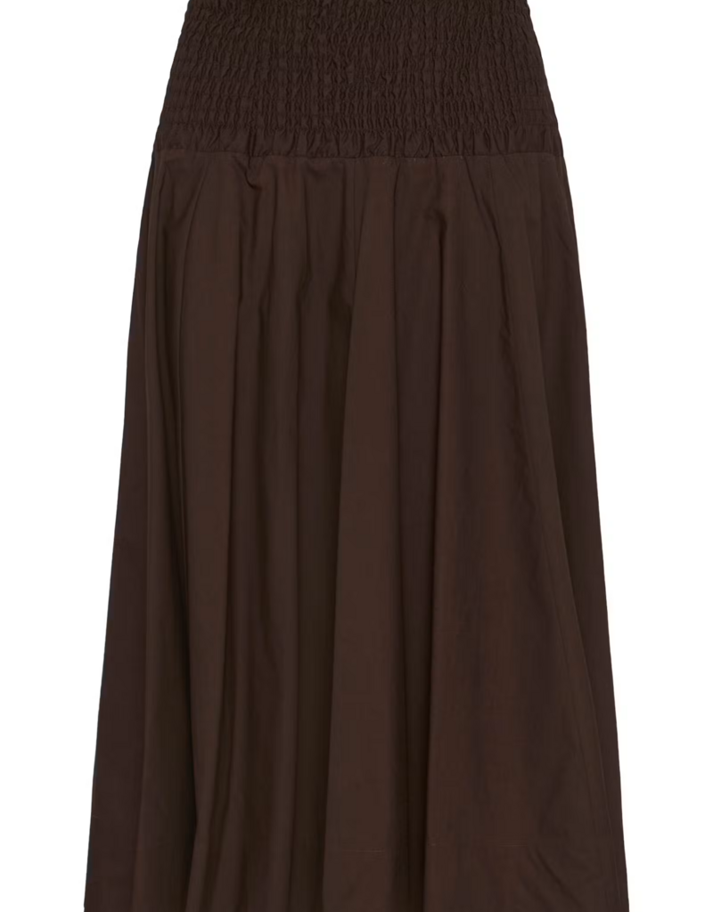 InWear Raven 100% Cotton Skirt in Coffee Bean Brown
