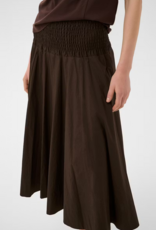 InWear Raven 100% Cotton Skirt in Coffee Bean Brown