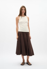 InWear Raven 100% Cotton Skirt in Coffee Bean Brown