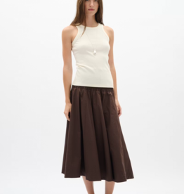 InWear Raven Cotton Skirt in Coffee Bean Brown