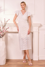 Angel Eye Nice Midi Lace Dress in White