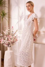 Angel Eye Nice Midi Lace Dress in White