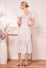 Angel Eye Nice Midi Lace Dress in White