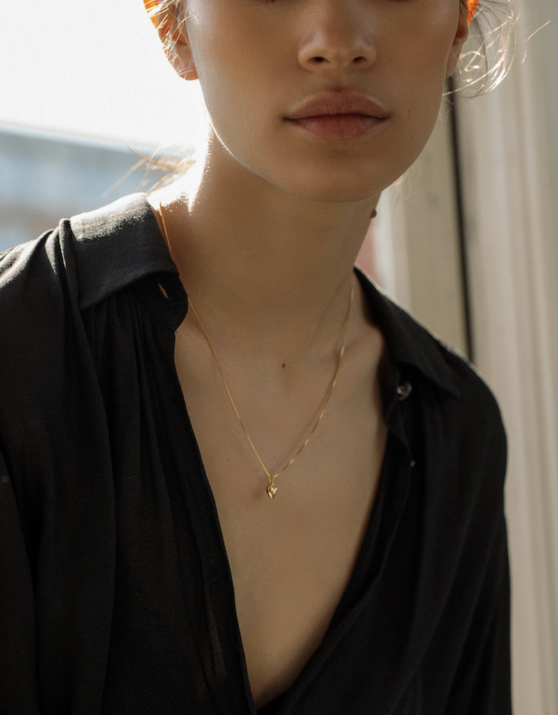 Lisbeth Florence 14K Gold Filled Puffed Heart Necklace