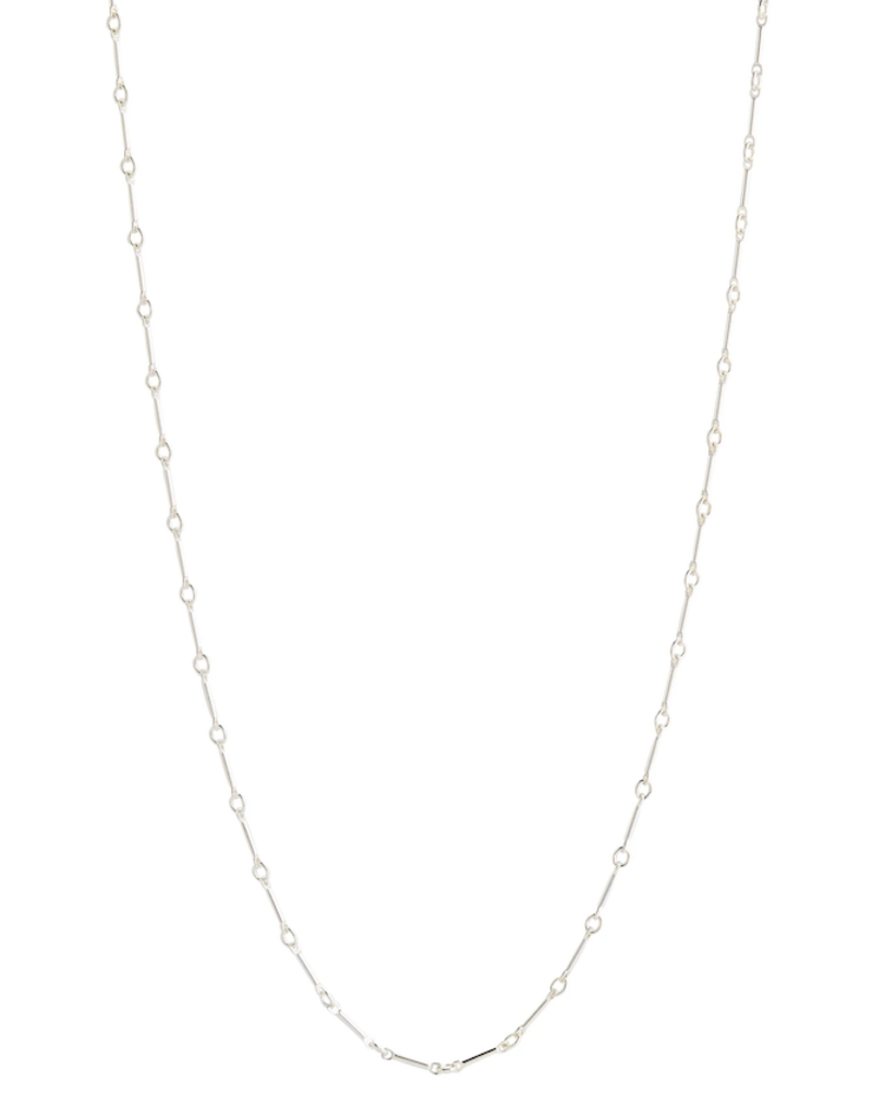 Lisbeth Cara Sterling Silver Bar Chain Necklace - 18"