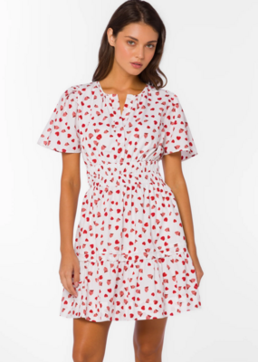 Velvet Heart Stila Cotton Poplin Strawberry Print Dress
