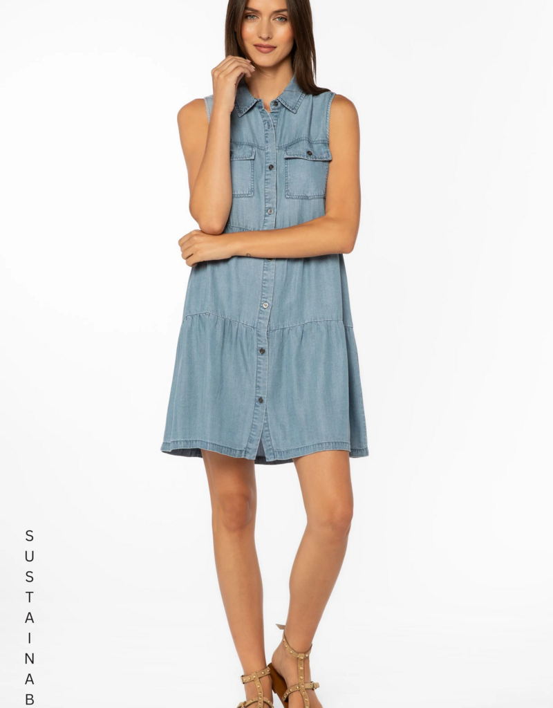Velvet Heart Collette Sleeveless Blue Indigo Dress