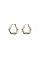 Lisbeth Ganna Sterling Silver Hexagon Hoop