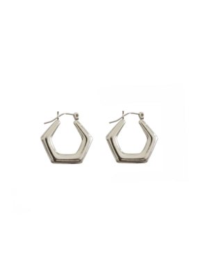 Lisbeth Ganna Sterling Silver Hexagon Hoop
