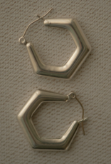 Lisbeth Ganna Sterling Silver Hexagon Hoop