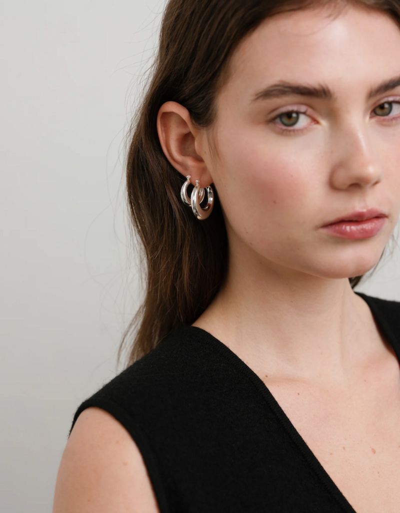Lisbeth Lauren Sterling Silver Hoops