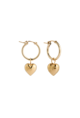 Lisbeth Lucia Heart Hoop - 14K Gold Filled