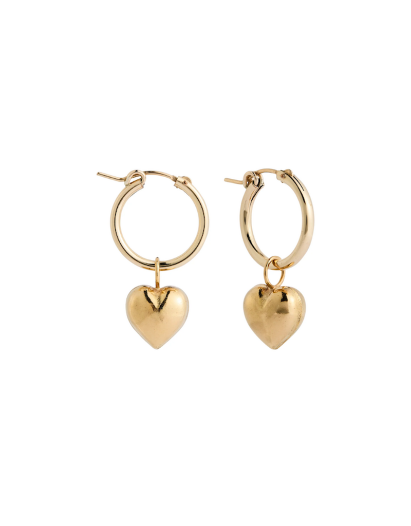 Lisbeth Lucia Heart Hoop - 14K Gold Filled