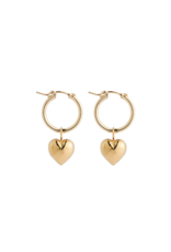 Lisbeth Lucia Heart Hoop - 14K Gold Filled