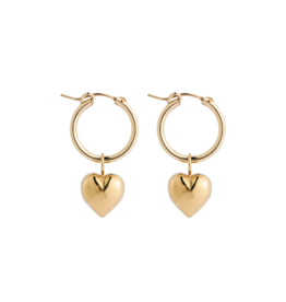 Lisbeth Lucia Heart Hoop - 14K Gold Filled
