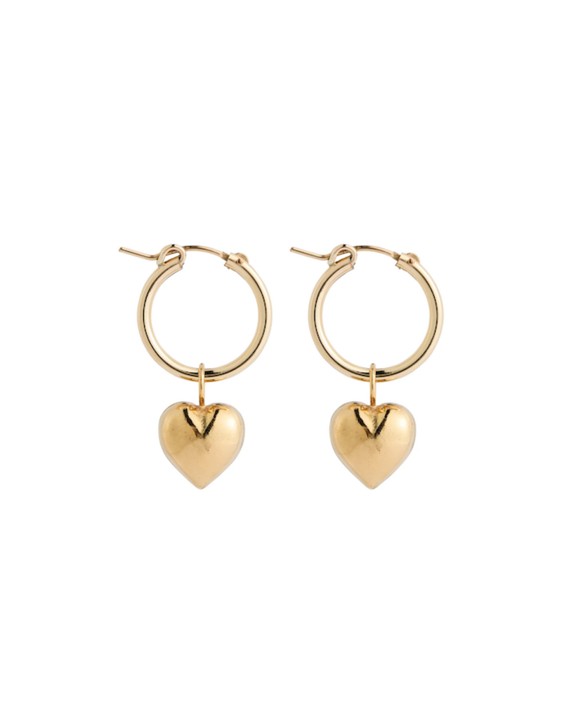 Lisbeth Lucia Heart Hoop - 14K Gold Filled