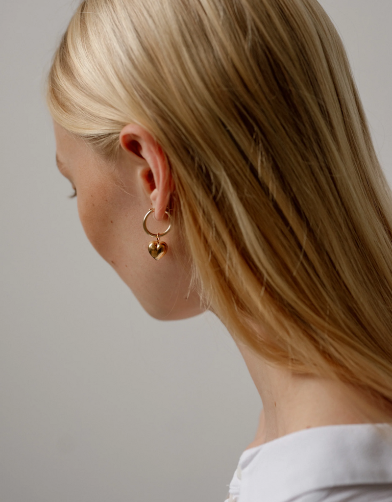 Lisbeth Lucia Heart Hoop - 14K Gold Filled