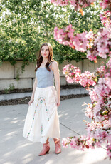 Louizon Wawa Embroidered Maxi Skirt in Ecru (FINAL SALE)