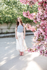 Louizon Wawa Embroidered Maxi Skirt in Ecru (FINAL SALE)