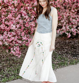Louizon Wawa Embroidered Maxi Skirt *Only One Left - XS*