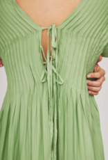 Louizon Persiste Maxi Dress with Pleated Bodice in Fig