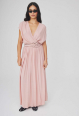 Louizon Canon Maxi Dress with Belt Detail in Blush Pink