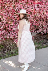 B.Young Genya 100% Cotton Dress in Pink Check