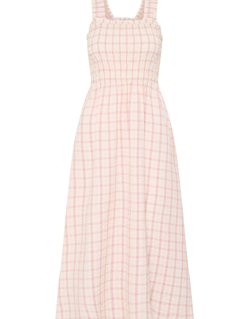 B.Young Genya 100% Cotton Dress in Pink Check
