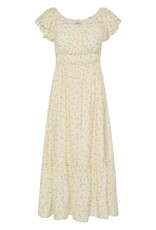B.Young Heloise Convertible Shoulder Dress in Yellow Floral