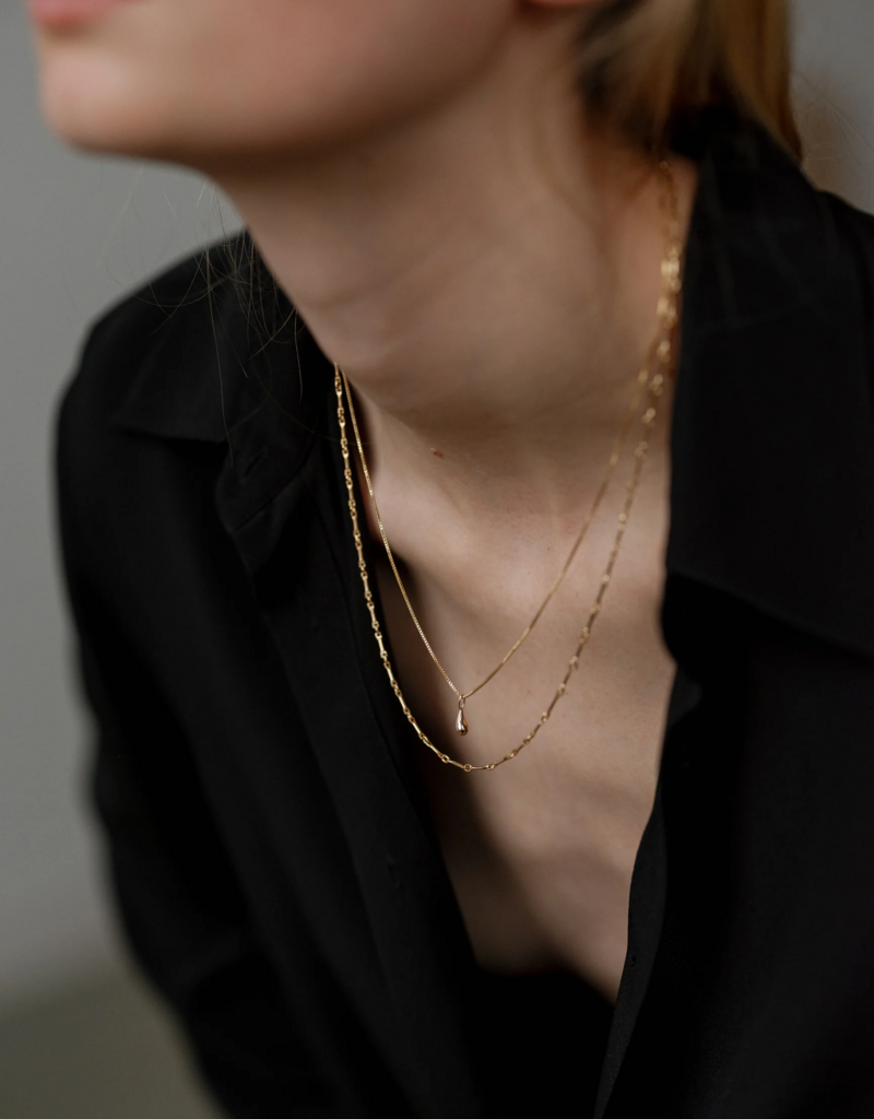 Lisbeth Cara 14k Gold Filled Bar Chain Necklace - 18"
