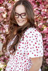 Velvet Heart Stila 100% Cotton Poplin Dress in Strawberry Print