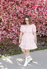 Velvet Heart Stila 100% Cotton Poplin Dress in Strawberry Print