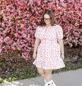 Velvet Heart Stila Cotton Poplin Strawberry Print Dress