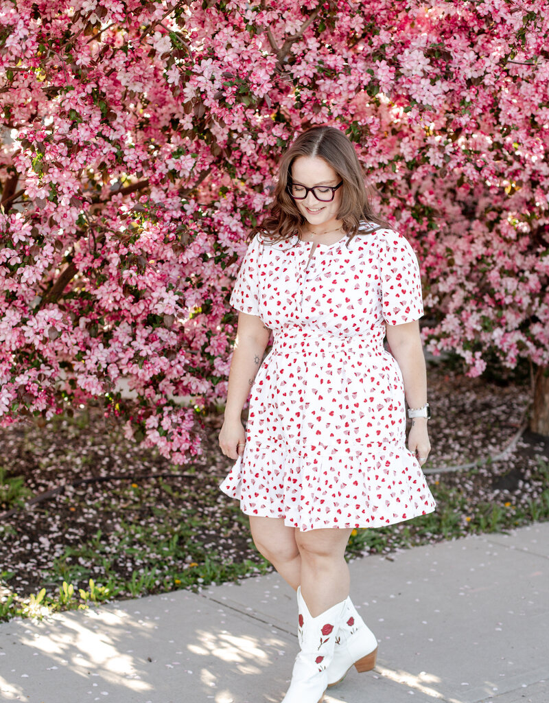 Velvet Heart Stila 100% Cotton Poplin Dress in Strawberry Print