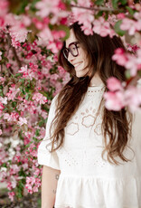 NKN Barcelona Jacin Blouse with Openwork Embroidery in Cream