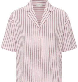 Kaffe Lara Cotton Button Up Striped Shirt