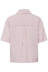 Kaffe Lara 100% Cotton Button Up Shirt in Ballerina Chalk Stripe
