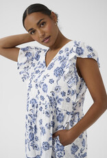 Kaffe Luisa 100% Cotton Eyelet Dress in Chalk/Midnight Floral