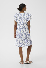 Kaffe Luisa 100% Cotton Eyelet Dress in Chalk/Midnight Floral