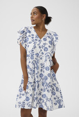 Kaffe Luisa 100% Cotton Eyelet Dress in Chalk/Midnight Floral